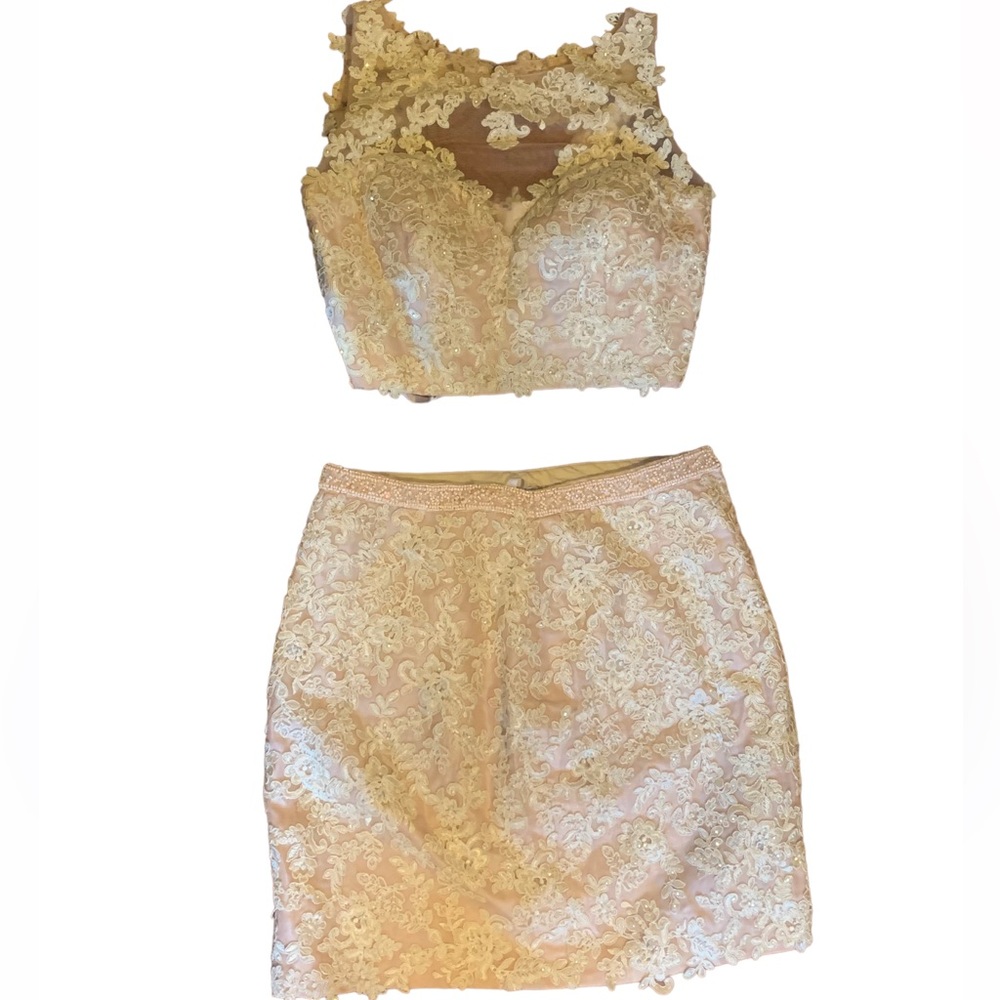 Two piece quiñce short dress